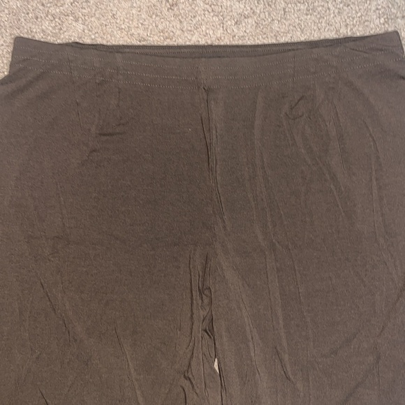 J. Jill Wearever Wide Leg Pull-On Split Hem Pant Dark Truffle Brown Large Petite - Picture 5 of 11